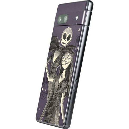 Disney The Nightmare Before Christmas Jack and Sally Art Google Pixel 7a Skin